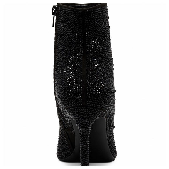 INC International Concepts Reisa Black Sparkling Studs Booties Heels Sz 9 NIB! - Picture 4 of 7